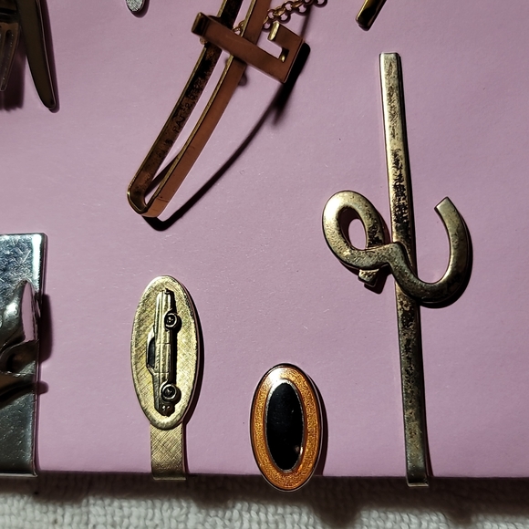 LOT 14 vintage tie clips and money clips - Picture 6 of 8